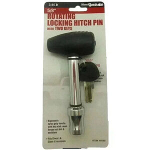 Locking Hitch Pin, 5/8” Diameter, Rotating, Class‎ 1 & 2, 2 Keys, By HaulMaster